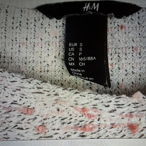 SWEATER H&M  MULTICOLORED  SCOOPNECK SWEATER S - Picture 4 of 6